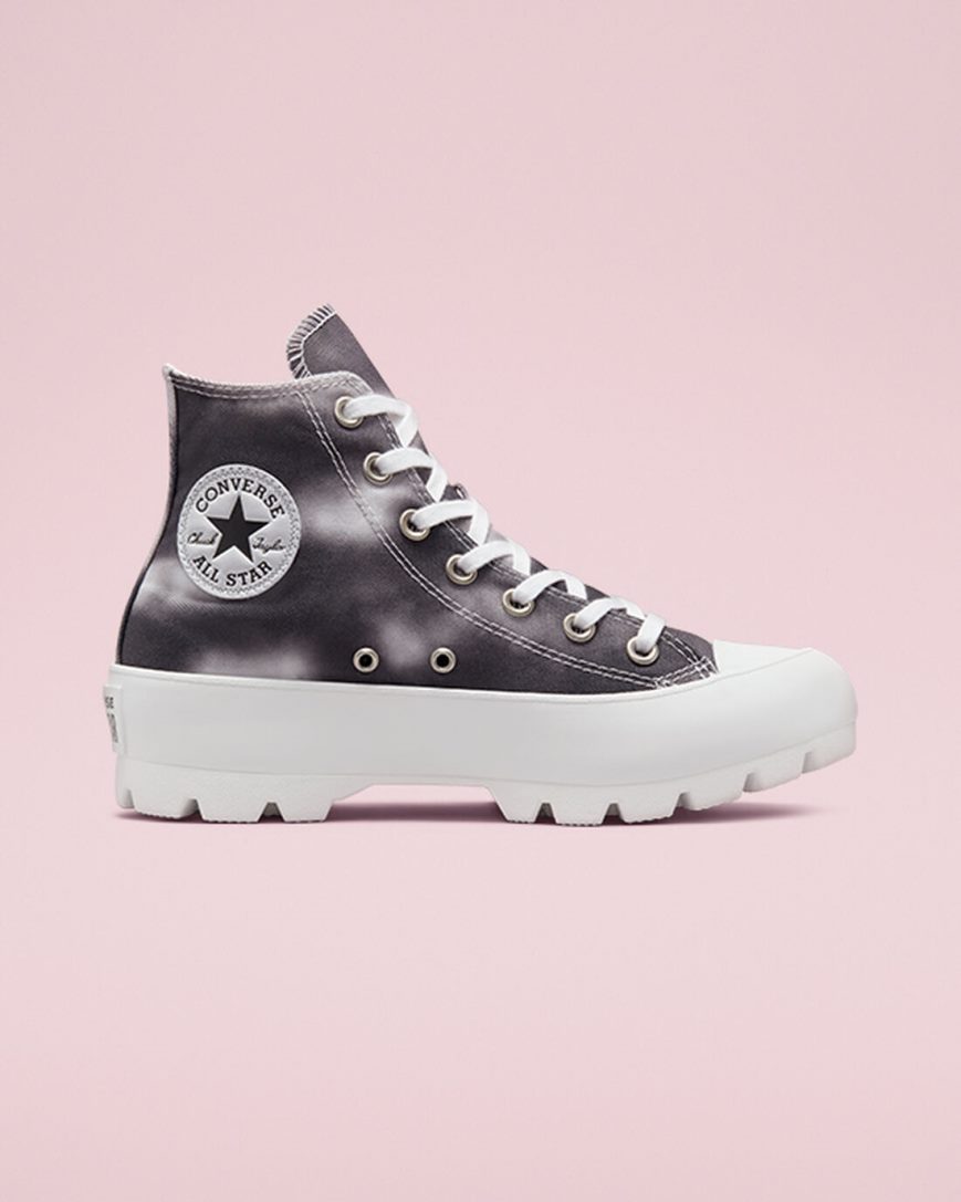 Tenis Converse Muted Cloud Wash Lugged Chuck Taylor All Star Cano Alto Feminino Prateadas Branco | PT F0TP984